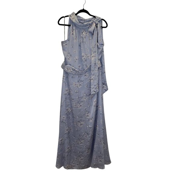 NWT Sachin & Babi Kayla Halter Wildflowers Blue Floral Sleeveless Maxi Dress - Picture 2 of 14